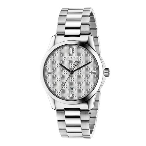 gucci g-timeless stainless steel watch with diamonds 38mm